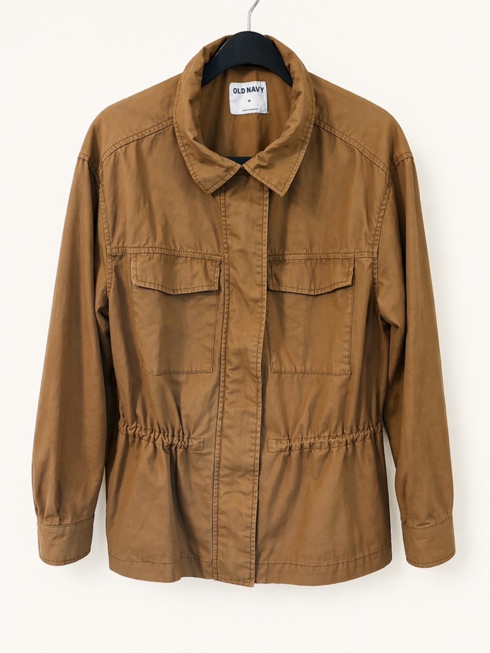Old Navy Women's Tan Cinched Waist Utility Jacket 🧥